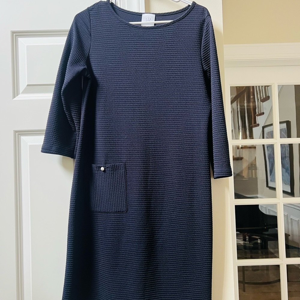 Elegant Navy Blue Dress size Medium from Papillomblanc